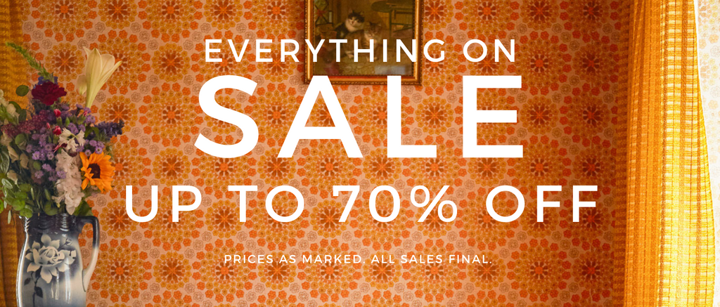 Everything on sale, all sales final