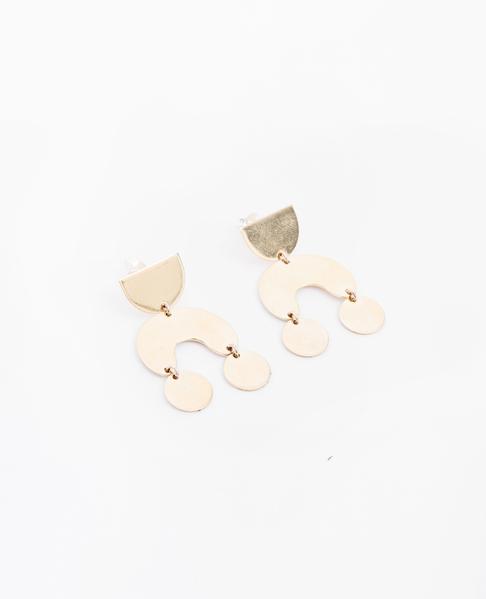 MODERN WEAVING Teeny Tiny Moon Dancer Earrings / Brass